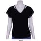 Womens 89th & Madison Short Sleeve Jaquard Dolman Blouse - image 3