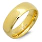 Steeltime Unisex 18kt. Gold Plated 6mm Classic Band Ring - image 1
