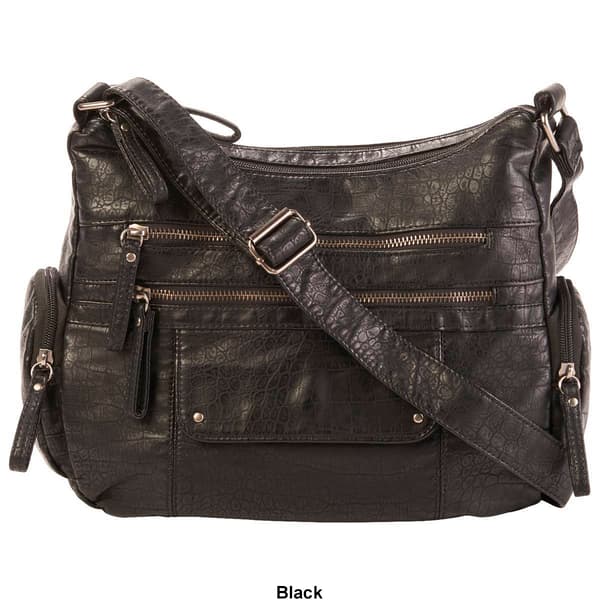 Bueno Croc Washed Hobo