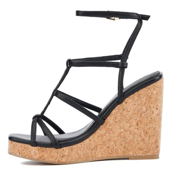 Womens New York & Company Abla Strappy Wedge Sandals