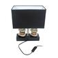 Elegant Designs Dual Stacked Stone Black Shade Ceramic Table Lamp - image 5