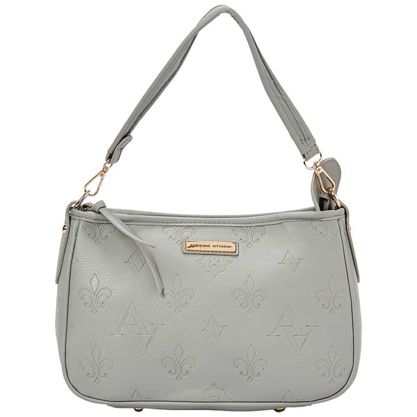 Adrienne Vittadini Embossed Logo Hobo - image 