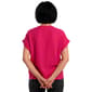 Womens Cocomo Short Sleeve Button Front Airflow Floral Blouse - image 2