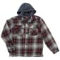 Mens Mountain Ridge Flannel Chest Protector Jacket - Burgundy - image 1