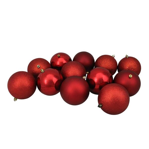Northlight Seasonal 24ct. Red Christmas Ball Ornaments - image 