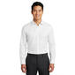 Mens Bill Blass Microfiber Diamond Slim Fit Dress Shirt - White - image 1