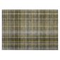 HomeRoots Green Beige & Grey Plaid Non Skid Accent Rug - image 2