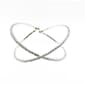 Rosa Rhinestones Cross Over Silver-Tone Bracelet - image 1