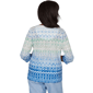 Womens Alfred Dunner Caribbean Blues Keyhole Neck Ombre Blouse - image 2