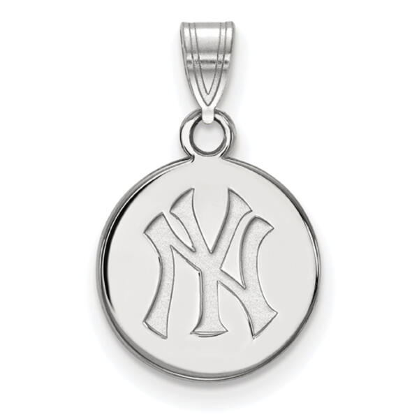Unisex MLB NY Yankees Small Disc Pendant - image 