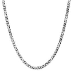 Mens Gold Classics™ 4.75mm. 14k White Gold Beveled Curb Bracelet