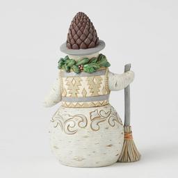Jim Shore Woodland Glen Snowman Pinecone Hat Christmas Figurine