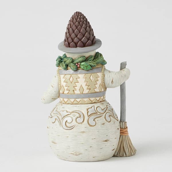 Jim Shore Woodland Glen Snowman Pinecone Hat Christmas Figurine