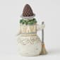 Jim Shore Woodland Glen Snowman Pinecone Hat Christmas Figurine - image 2