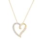 Gianni Argento 0.1ctw. Diamond and Cubic Zirconia Heart Pendant - image 1