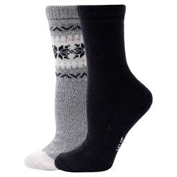 Womens HUE® 2pk. Snowflake Boot Crew Socks