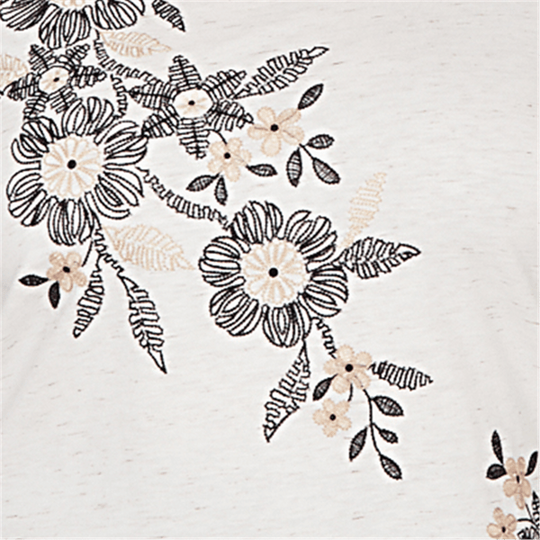 Petite Alfred Dunner Detail Driven 3/4 Sleeve Floral Blouse