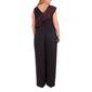 Plus Size NY Collection Sleeveless Glitter Ruffle Jumpsuit - image 2