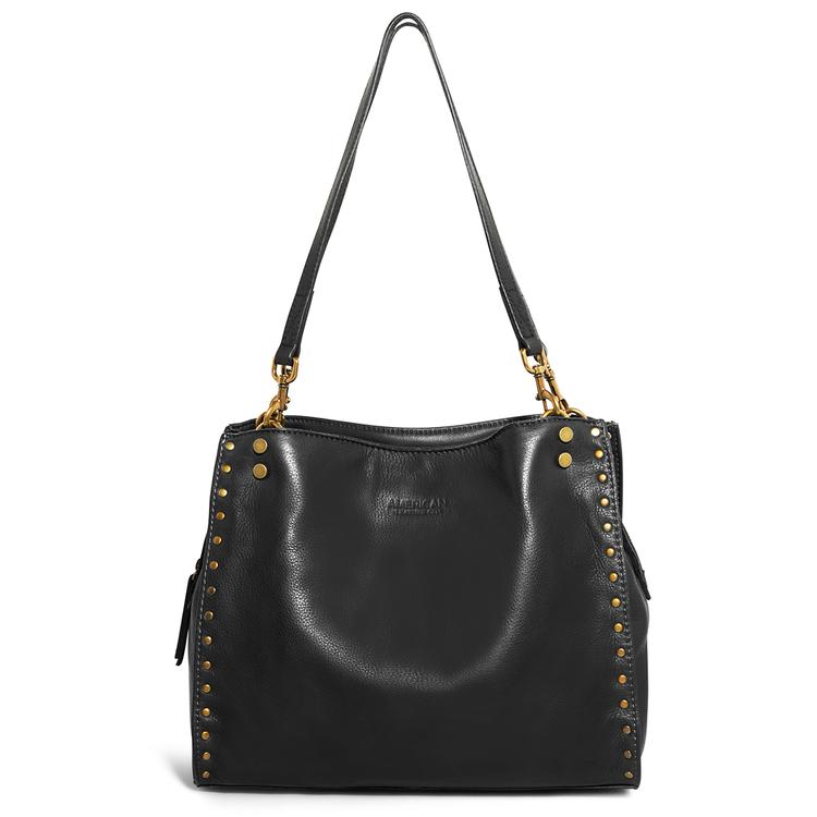 American Leather Co. Lenox Stud Solid Satchel