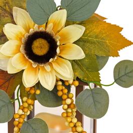 National Tree 13in. Sunflower Harvest Lantern