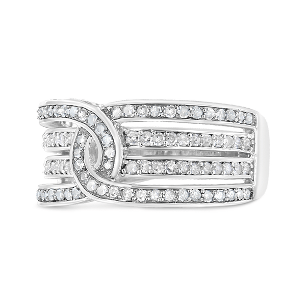 Haus of Brilliance 1/2ctw. Diamond Multi-Row Bypass Band Ring