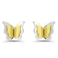 Designs by FMC 18kt. Two-Tone Butterfly Stud Earrings - image 1