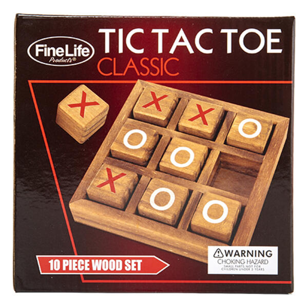 FineLife Tic Tac Toe Classic Wood 10pc. Game - image 