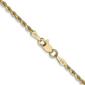 Unisex Gold Classics&#40;tm&#41; 2mm. 14k Diamond Cut Rope Chain Necklace - image 1