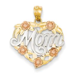 Gold Classics(tm) 14kt. Two-Tone Mom Pendant