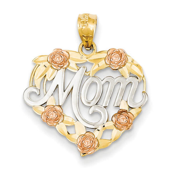 Gold Classics&#40;tm&#41; 14kt. Two-Tone Mom Pendant - image 