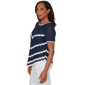 Womens Alfred Dunner Port Side Scallop Chevron Crochet Sweater - image 4