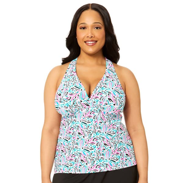 Plus Size Leilani Plus Kaia Cove H Back Tankini - image 