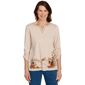 Womens Alfred Dunner Classics_F5 Scarecrow Bordered Top - image 1