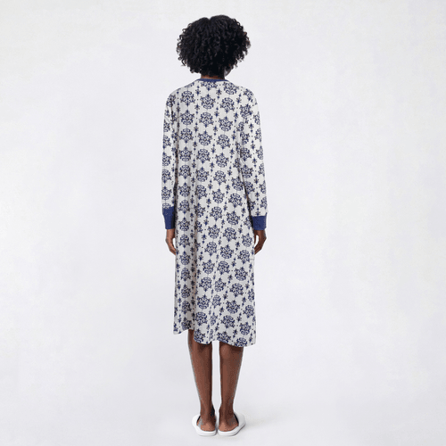 Plus Size René Rofé®  Long Sleeve Damask Printed 42" Sleepgown