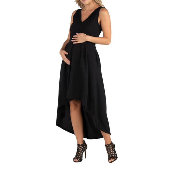 Womens 24/7 Comfort Apparel High Low Party Maternity Dress