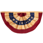 Northlight Tea-Stained Pleated USA Patriotic Bunting Flag - image 1