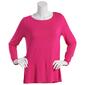 Womens Calvin Klein Long Sleeve Boatneck Solid Liquid Jersey Top - image 1