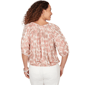 Petite Skye’s the Limit Blooming Pastels Elbow Sleeve Blouse - image 2