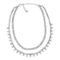 Roman Silver-Tone 2-Layer Cup Chain Choker Necklace - image 1