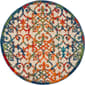 Nourison Aloha Scroll Contemporary Round Rug - image 1