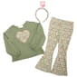 Girls &#40;4-6x&#41; BTween&#40;R&#41; Heart Balloon Sleeve Geometric Flare Leg Set - image 1
