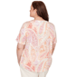 Plus Size Alfred Dunner Beachcomber Short Sleeve Paisley Tee - image 2