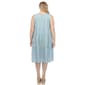 Plus Size White Mark Sleeveless Tiered Chambray Midi Dress - image 4