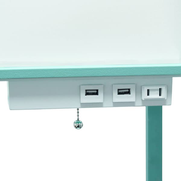 Simple Designs Floor Lamp Organizer Storage Shelf w/2 USB Ports