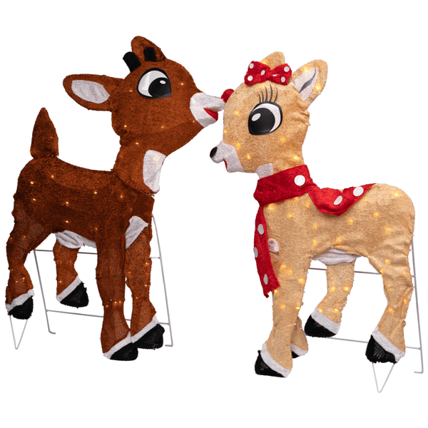 Northlight Lighted Rudolph & Clarice Outdoor Christmas Décor