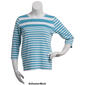 Petite Hasting & Smith 3/4 Sleeve Stripe Studded Tee - image 3