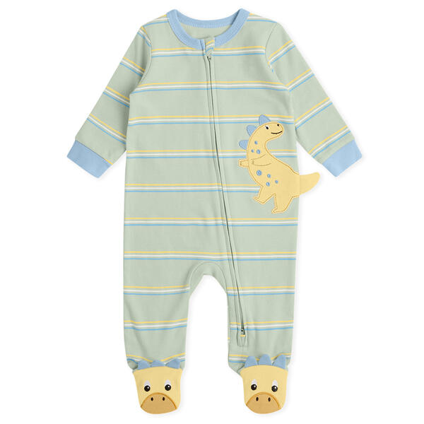 Baby Boy &#40;NB-9M&#41; Koala Baby Dino & Stripe Zip Sleeper - image 