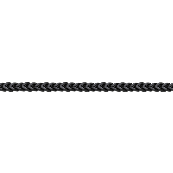 Mens Lynx Black Ion Plated Stainless Steel Foxtail Chain Bracelet