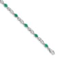 Gemstone Classics&#40;tm&#41; 14kt. Diamond & Emerald X Link Bracelet - image 1