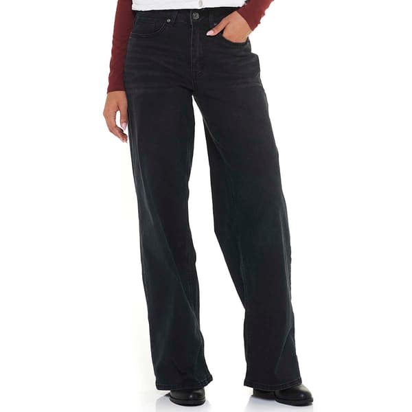 Juniors Madden Girl Ultra 90s Mid Rise Wide Leg Jeans